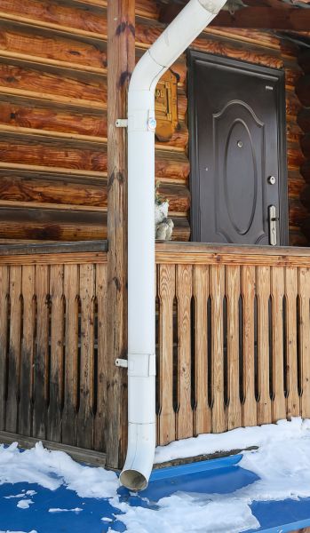 Porch Downspout Installation in Bay City